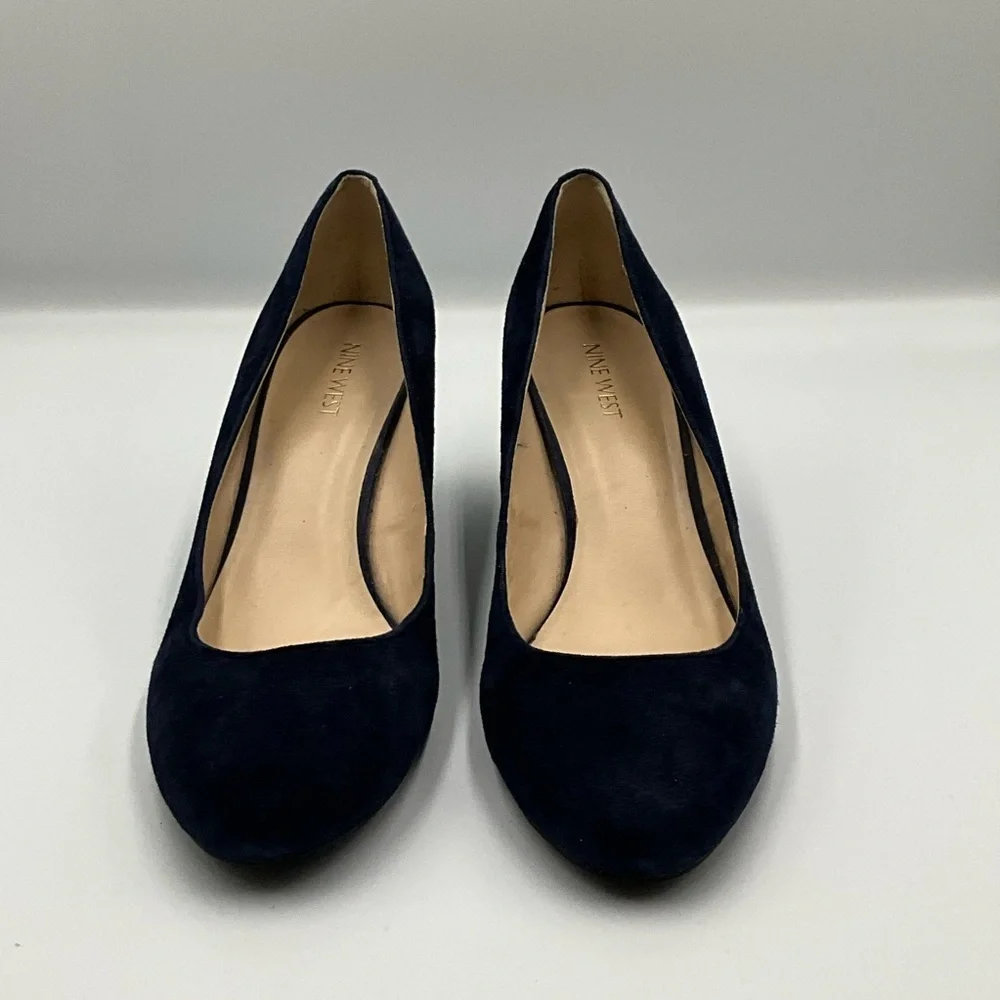 Nine West Shoes Size 9 Dark Blue Wedges Never Worn